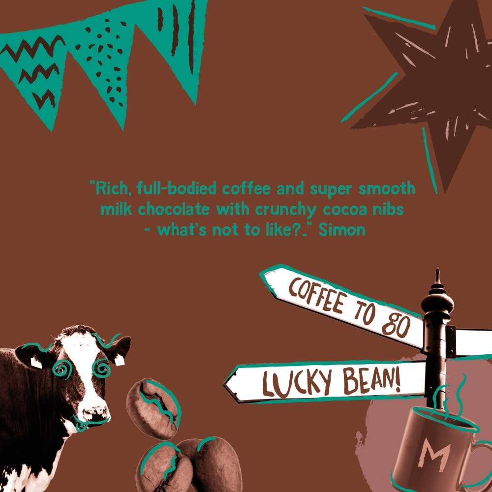 Montezuma's Happiccino, 35% Cocoa, Milk Chocolate With Coffee & Cocoa Nibs, Glut 3