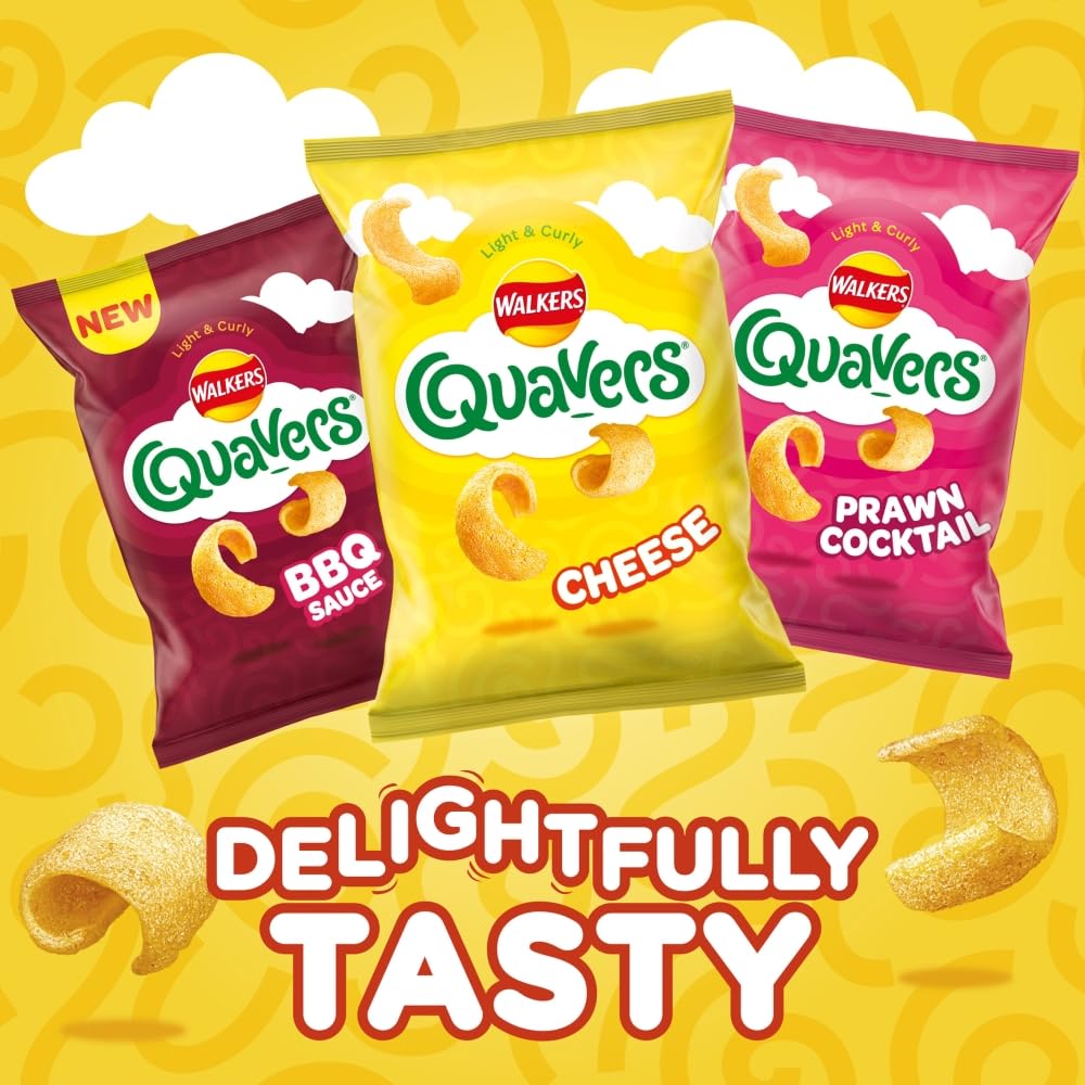 Walkers Quavers Cheese Flavour Snacks Multipack 20x16g 4