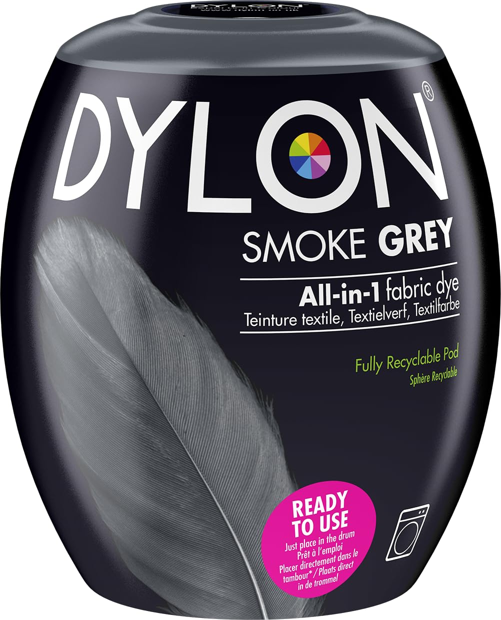 Dylon Washing Machine Fabric Dye Pod for Clothes & Soft Furnishings - Smoke Grey | 350g