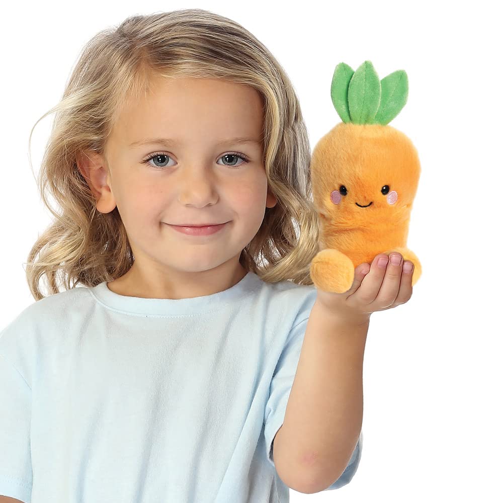 AURORA Palm Pals Cheerful Carrot Stuffed Animal | 5 Inch | Eco-Friendly | Orange 3