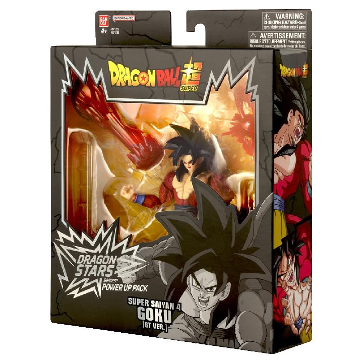BANDAI Dragon Ball Stars Power Up Super Saiyan 4 Goku (GT Version) Action Figure | 17cm 8