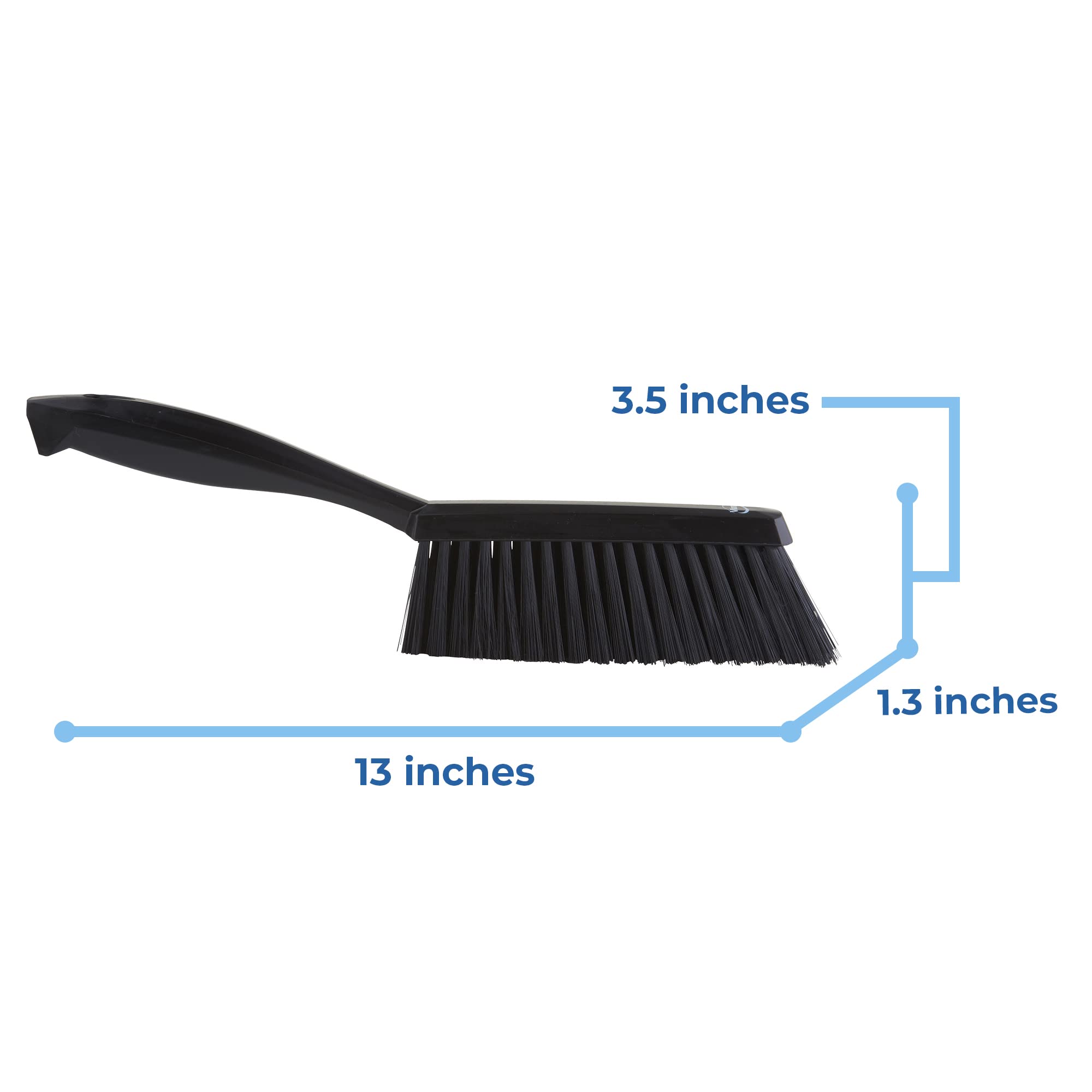 Vikan 45879 Hand Brush - Soft Bristles for Fine Particles | 330 mm Length | Black