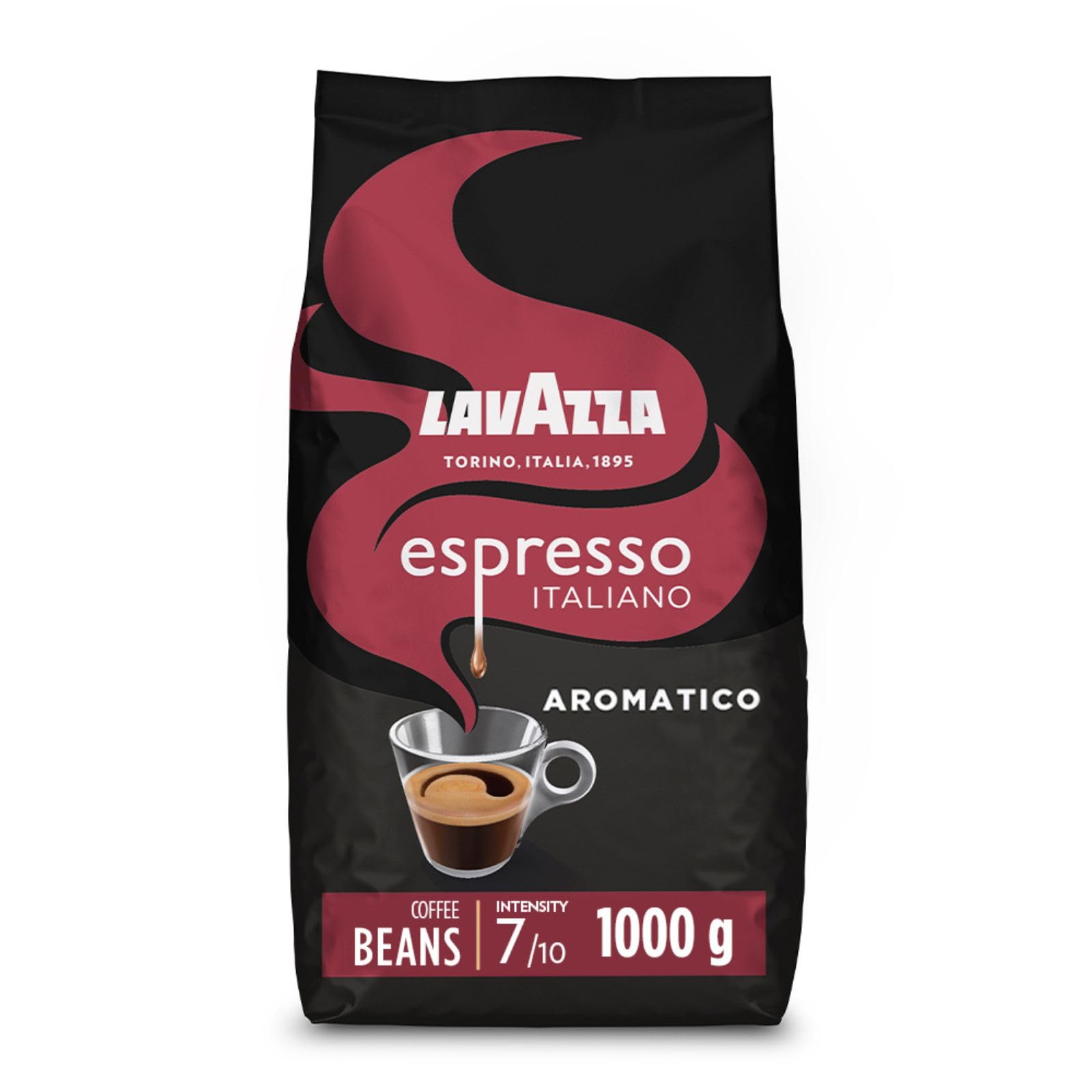 Lavazza Espresso Aromatico Light Roast Whole Coffee Beans - Arabica & Robusta Blend, 1 kg