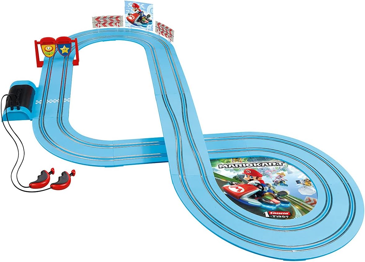 Carrera FIRST Mario Kart Mario vs Luigi 2.9m Slot Car Race Track Set, Multicolor 3