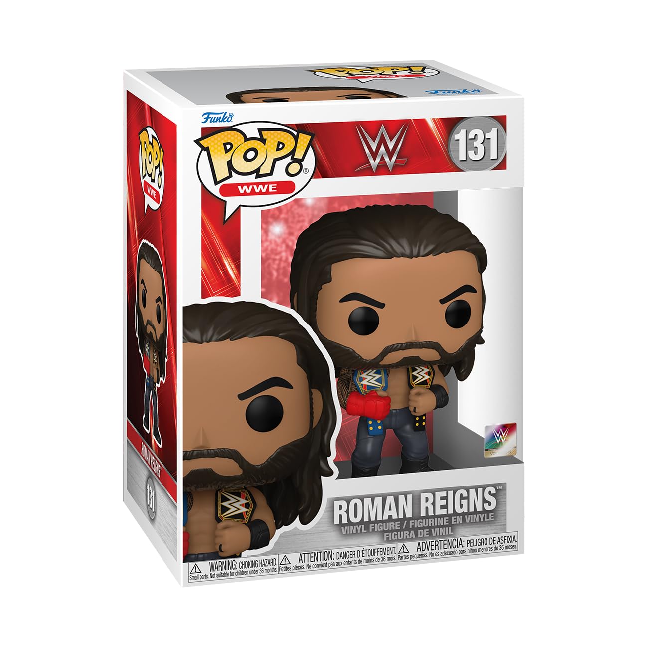 Funko Pop! WWE - Roman Reigns with Belts Vinyl Figure #131 (72233) 4