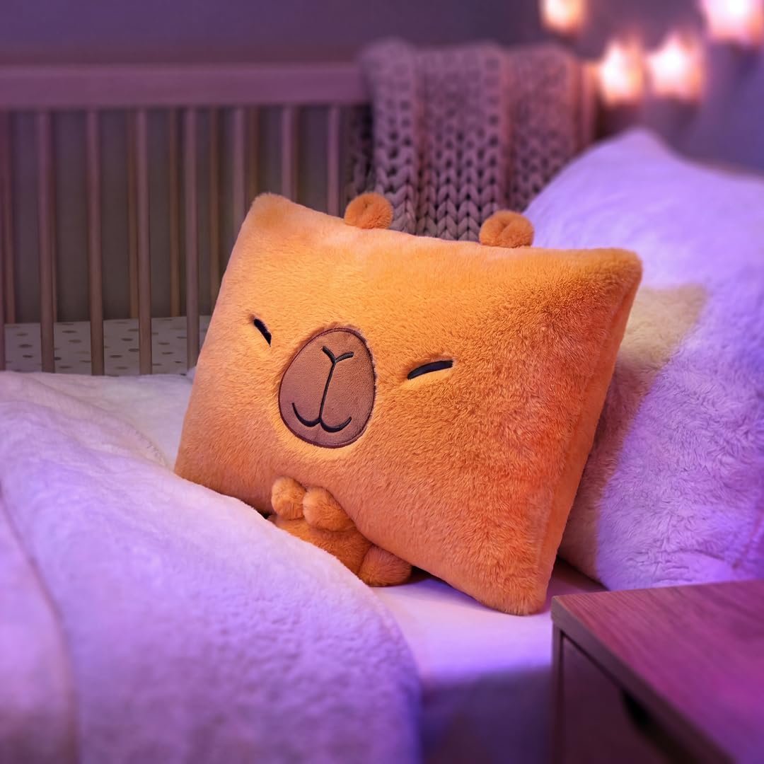 Pillow Peeps Capybara Plush Pillow - Super Soft Polyester | 14 Inch