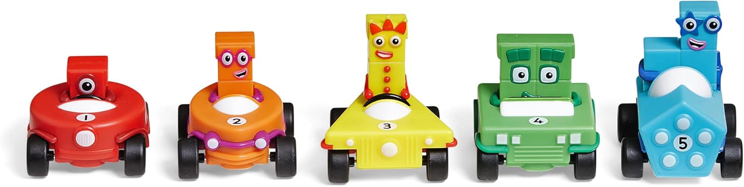 Learning Resources Numberblocks Mini Vehicles Set - 5 Car Pack with Rolling Wheels