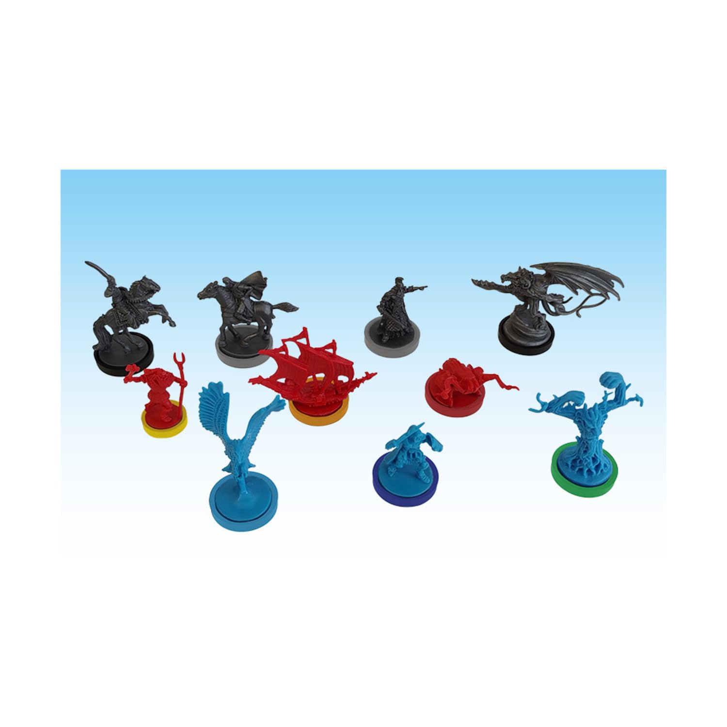 Ares Games War of The Ring Accessory - Colored Plastic Rings (65+ Pieces) | 2-4 Players | English