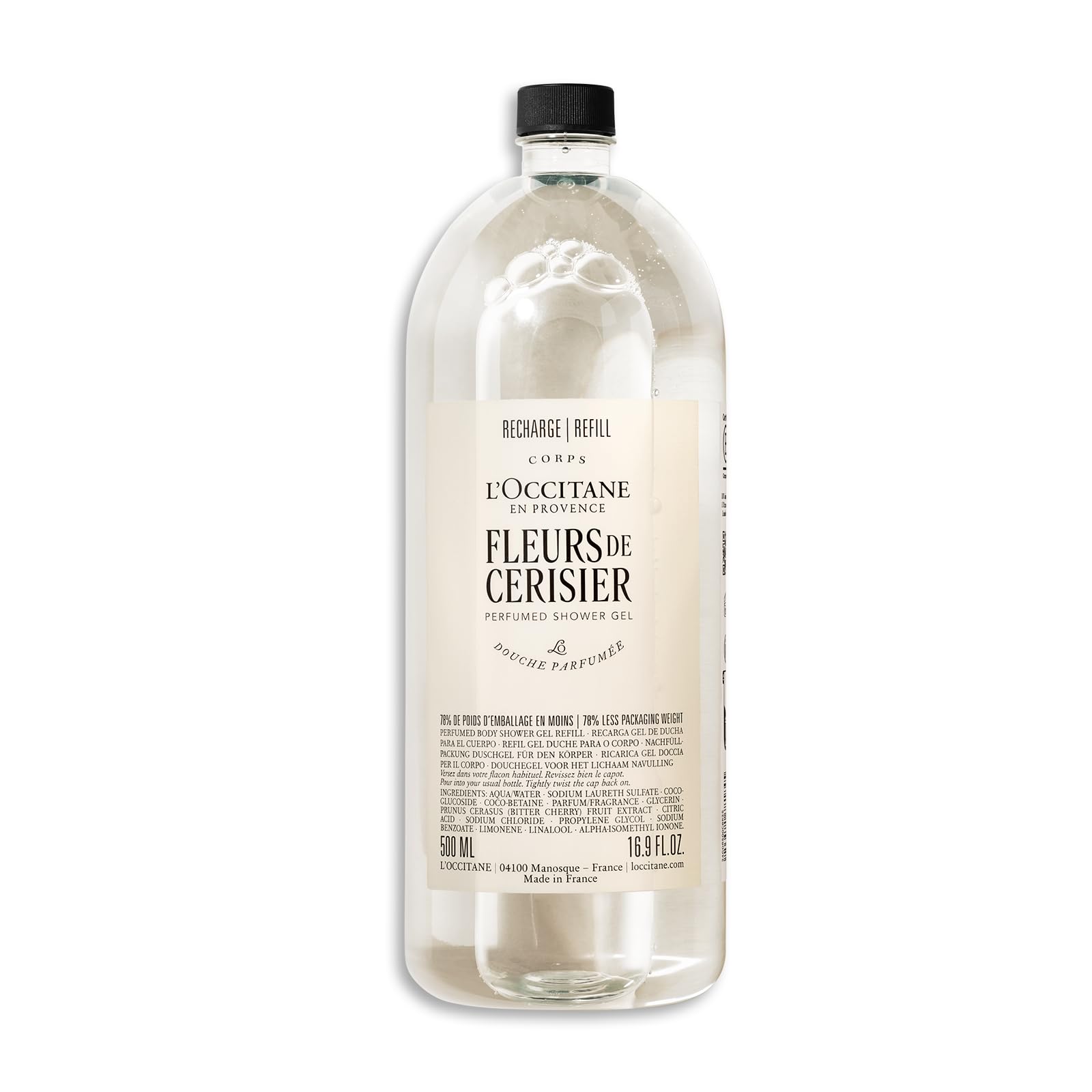 L'OCCITANE Cherry Blossom Shower Gel - Gentle Cleansing, Floral Scent, 500ml 1