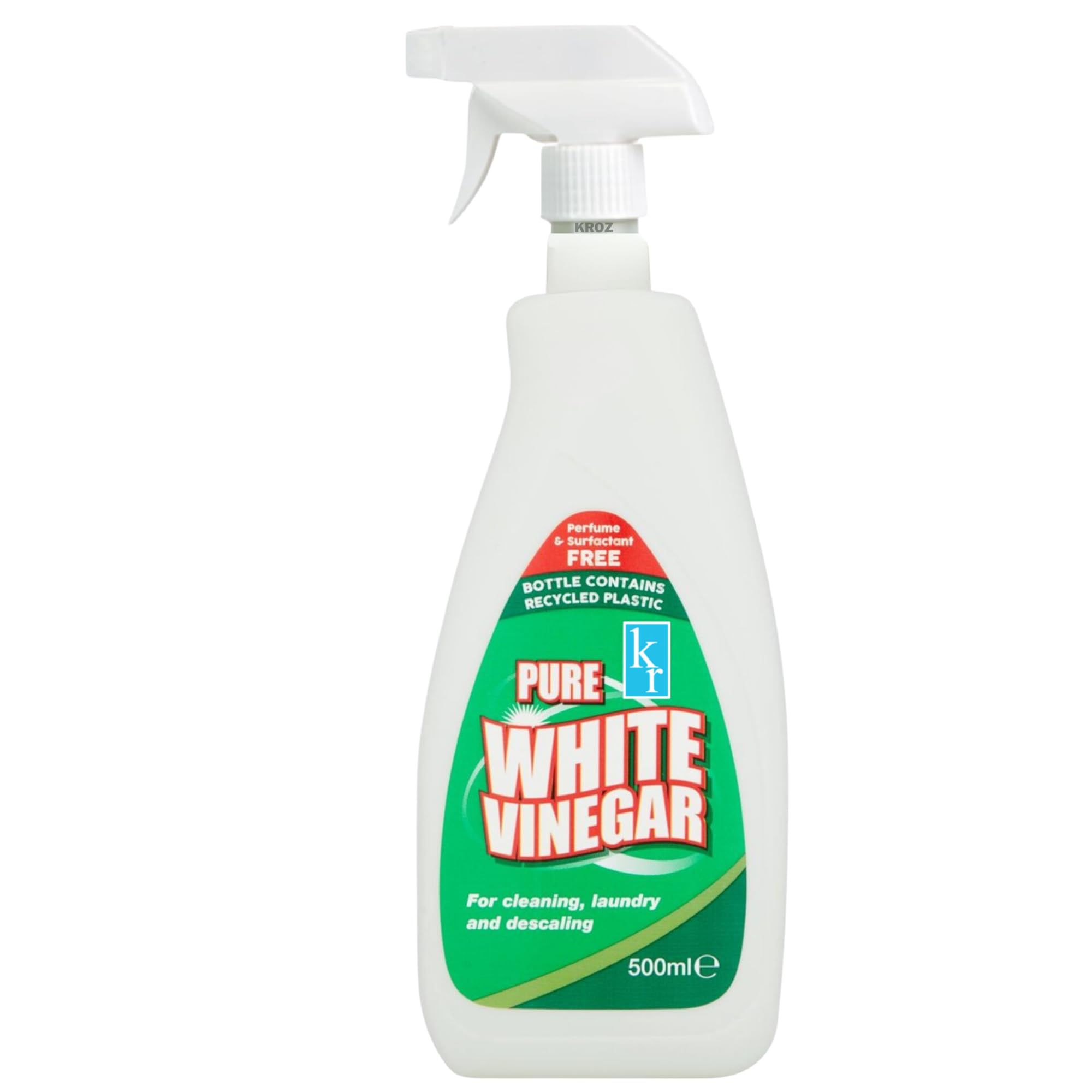 KROZ - 500ml White Vinegar Cleaning Spray with Lemon Scent
