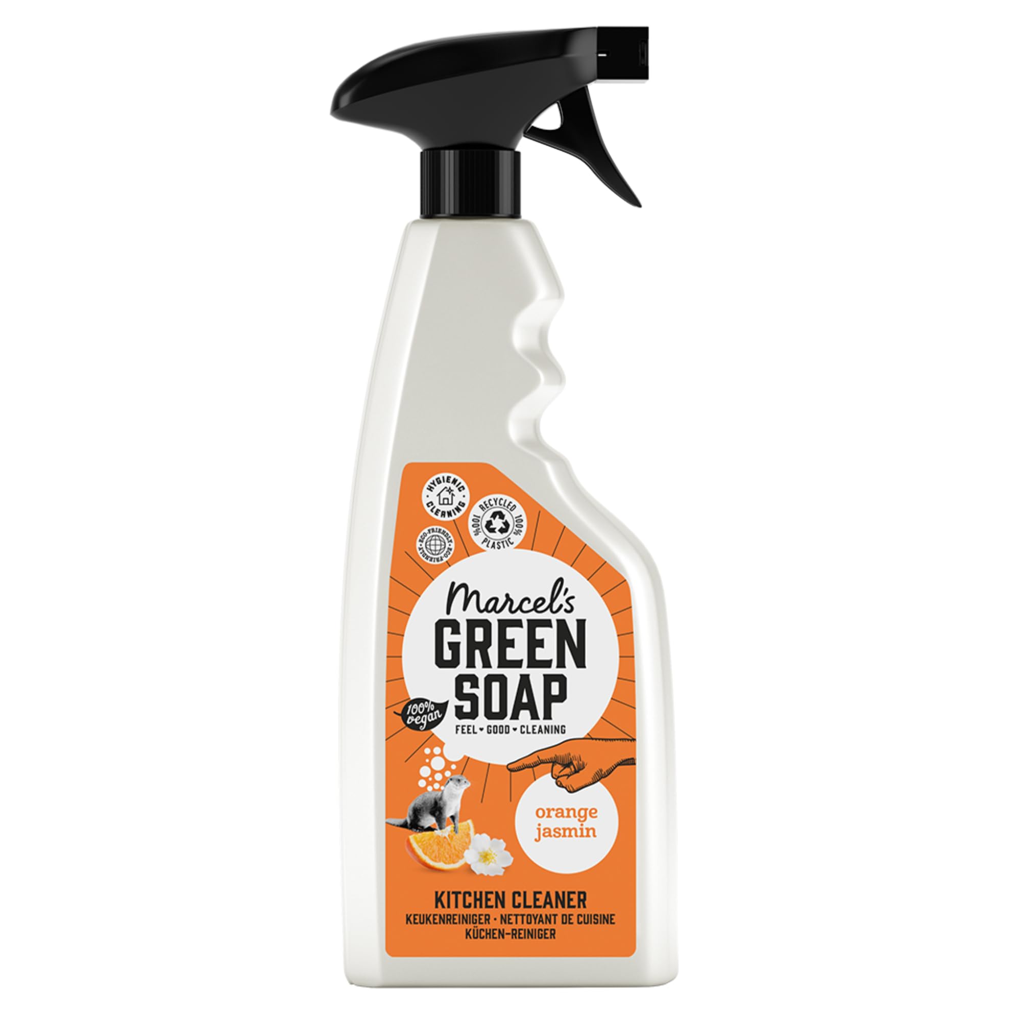 Marcel's Green Soap Kitchen Cleaner Spray - Degreasing | Orange & Jasmine Scent | 500 ml