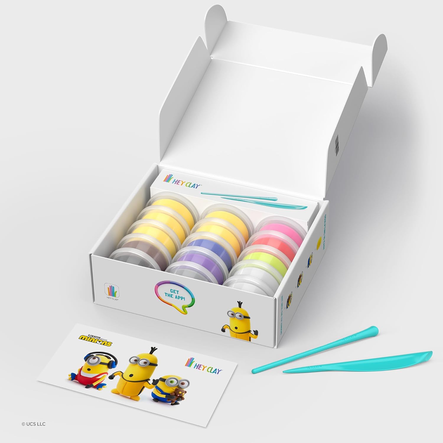 HEY CLAY Minions 15 Can Air Dry Clay Kit - Creative Sculpting Set for Kids