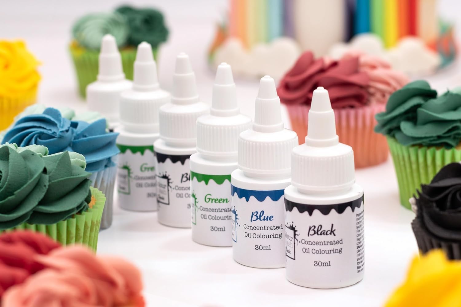 Colour Splash - Oil Based Food Colour Black | Vibrant Edible Colouring for Baking | 30ml 12