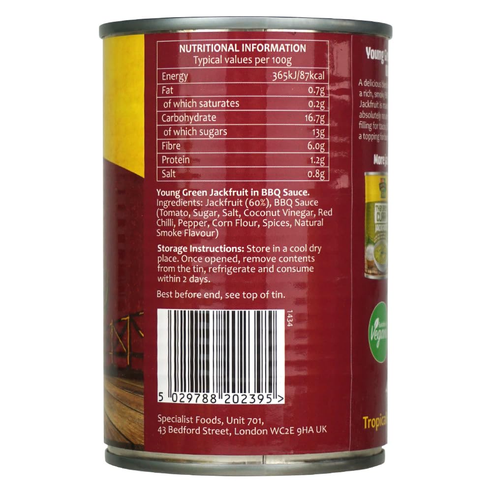 Tropical Sun Ready-to-Eat BBQ Jackfruit, 400g | Vegan, Smoky BBQ Flavor, Natural Ingredients 9
