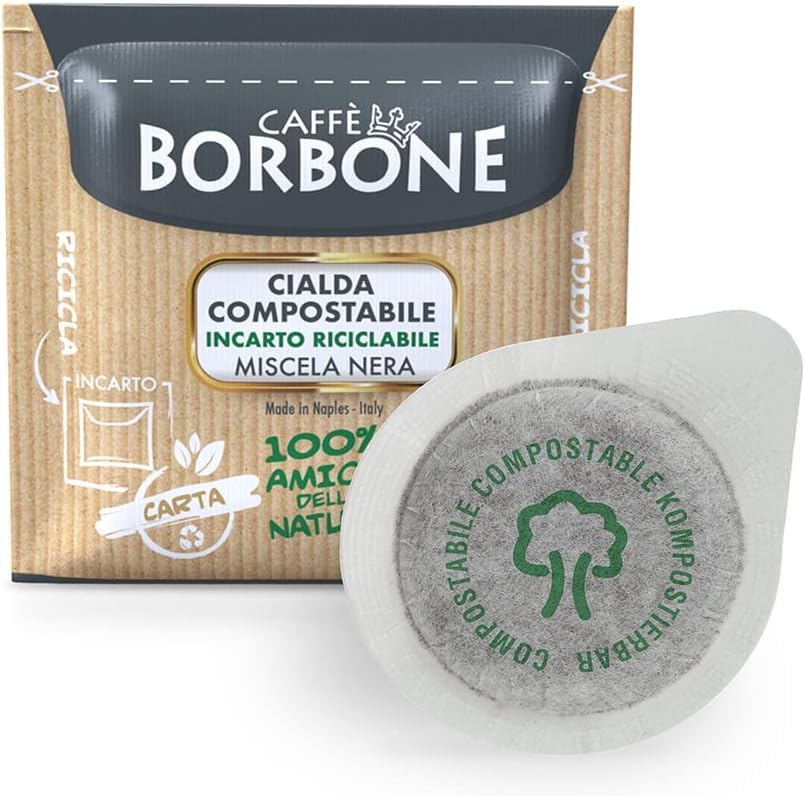 Caffè Borbone Black Coffee Blend – 50 kompostierbare ESE-Pads (dm 44)