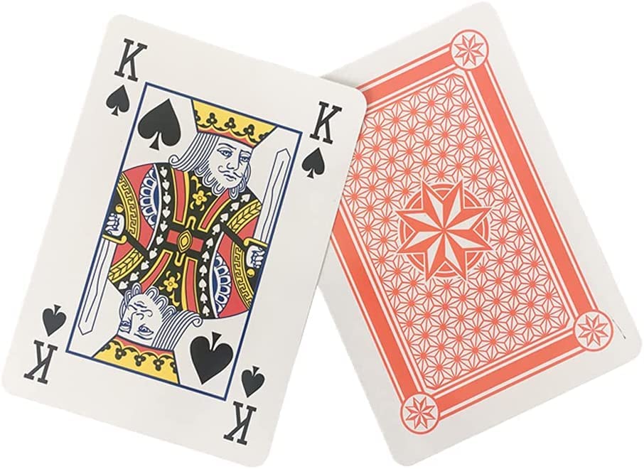 2 UR DOOR Jumbo Playing Cards Deck - 52 Cards | Plastic, Water-Resistant | 12 x 8.50 cm 3