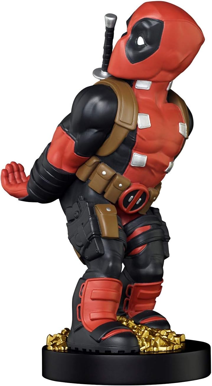 Marvel Deadpool Rear View Cable Guy - Controller & Phone Holder with Charging Cable