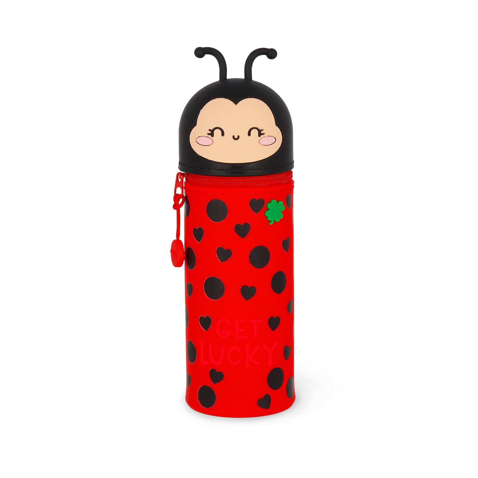 LEGAMI Kawaii Ladybug 2 in 1 Pencil Case & Desk Pen Holder | Silicone | Holds up to 15 Pens 1