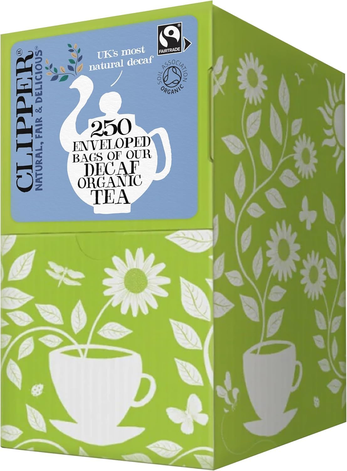 Clipper Natural, Fair & Delicious Organic Everyday Decaf Black Tea Bags - 250 Count, Naturally Decaffeinated