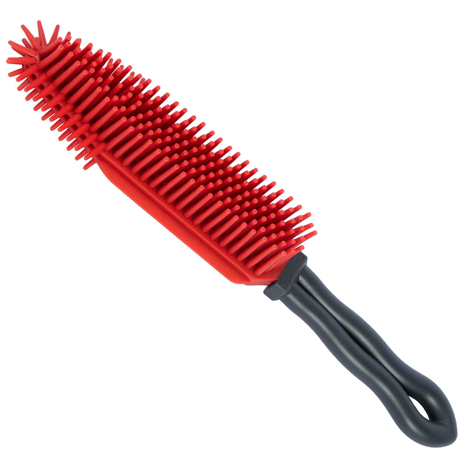 Vileda Pet Pro Electrostatic Brush - Silicone, Red/Grey, Ideal for Pet Hair Removal from Carpets & Upholstery 4