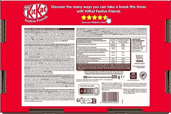 KitKat Christmas Friends 100 Stück verschiedene glutenfreie Milchschokoladenfiguren 8