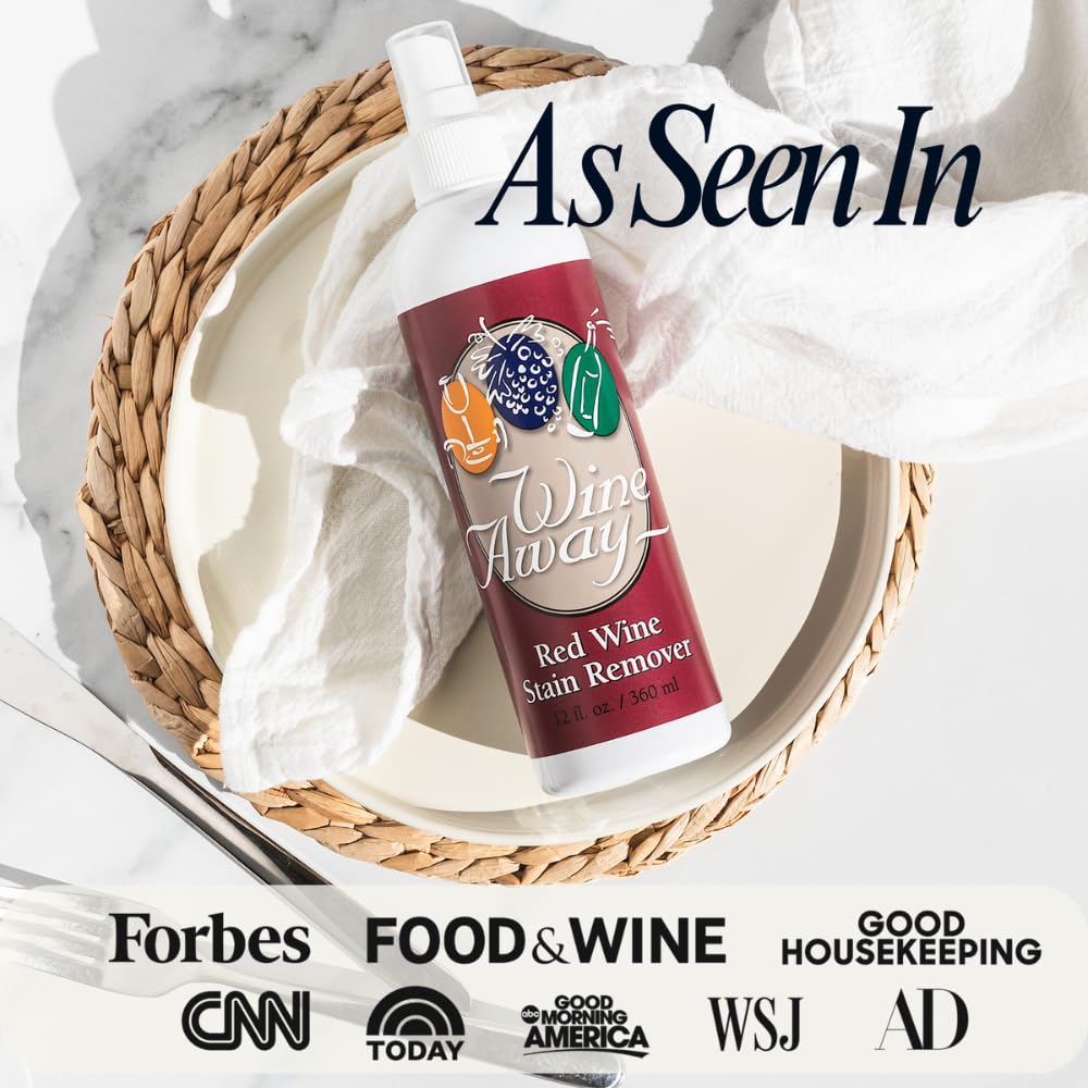 Wine Away Red Wine Stain Remover Spray - Organic, Citrus Scent | 12 fl oz 8