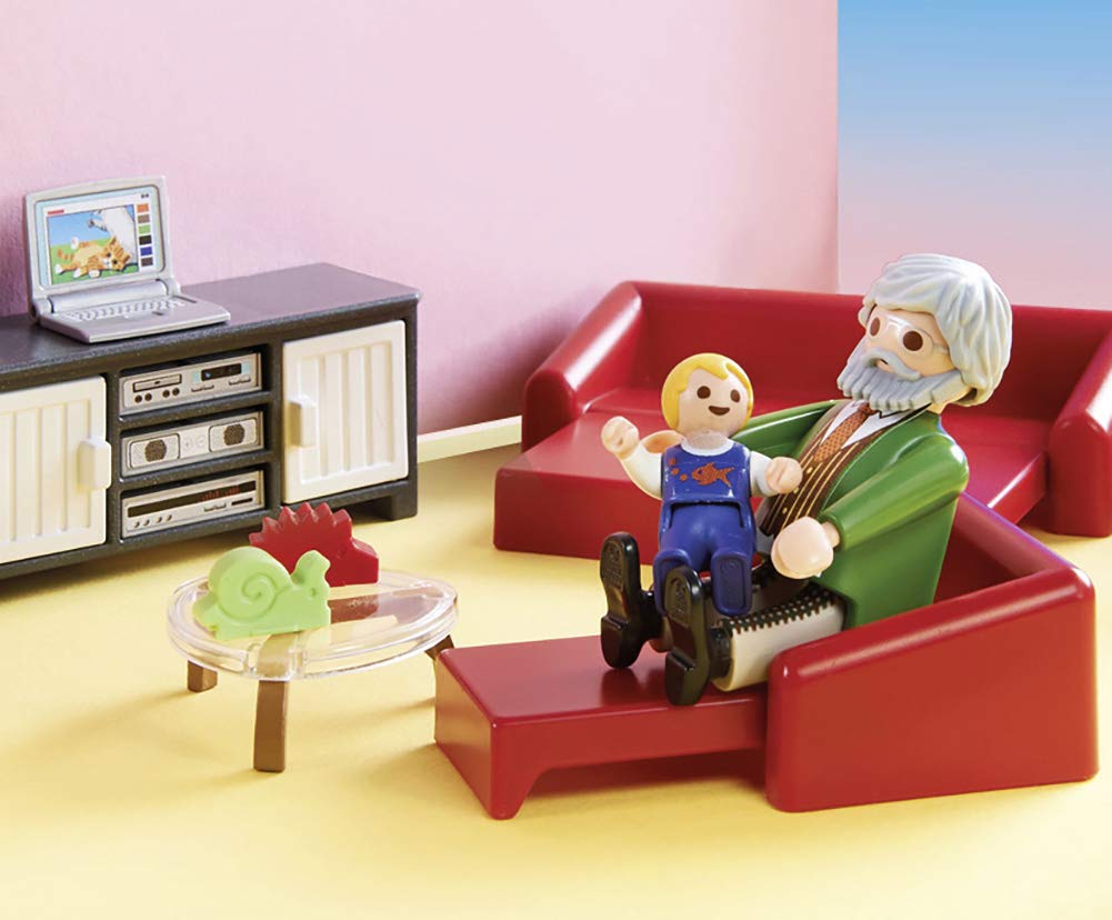 Playmobil 70207 Dollhouse Living Room with Fireplace - Light-Up Playset for Ages 4+ 8