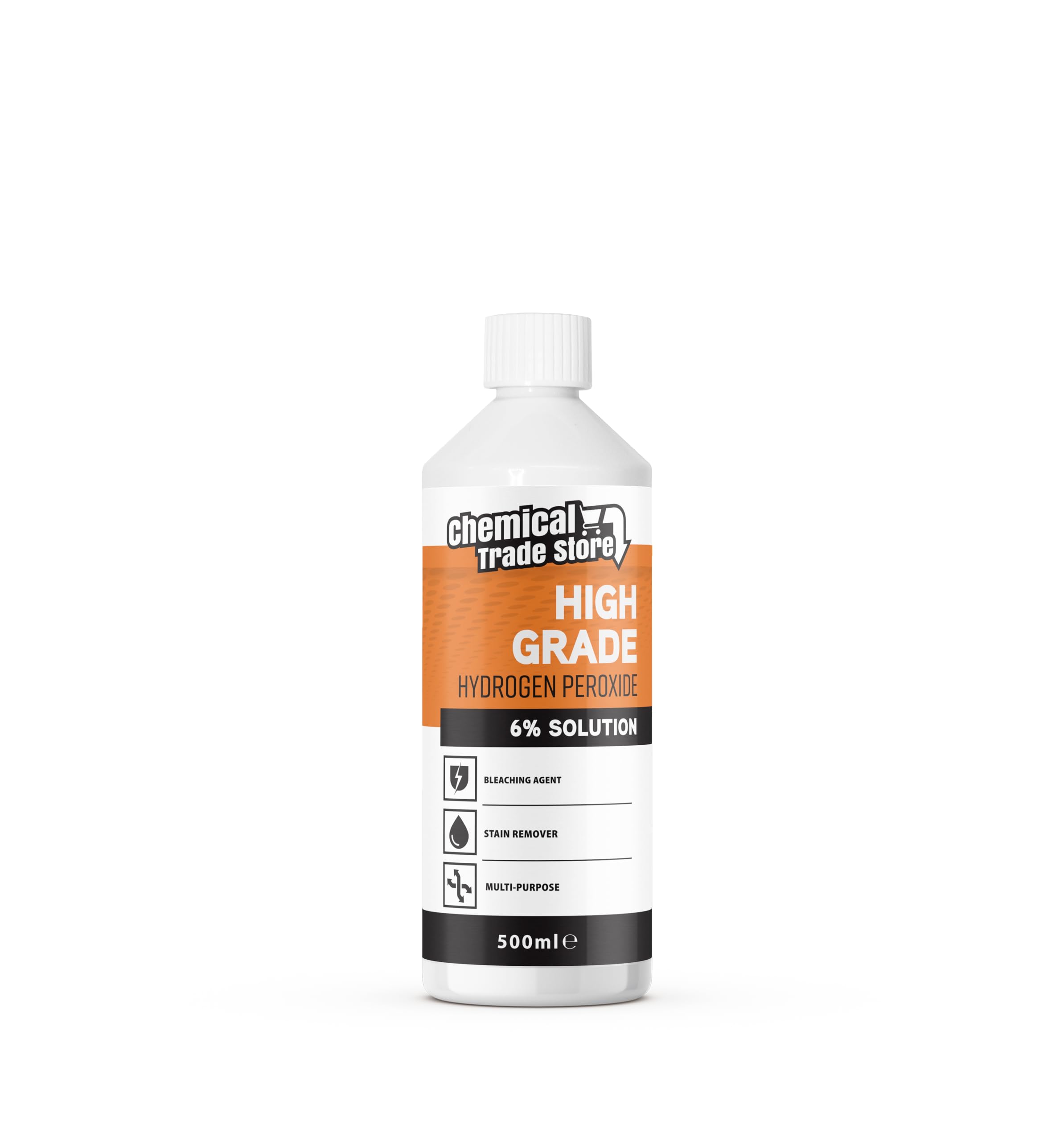 Chemical Trade Store Hydrogen Peroxide Solution 6% Multi-Purpose Cleaner | 500 ml Liquid