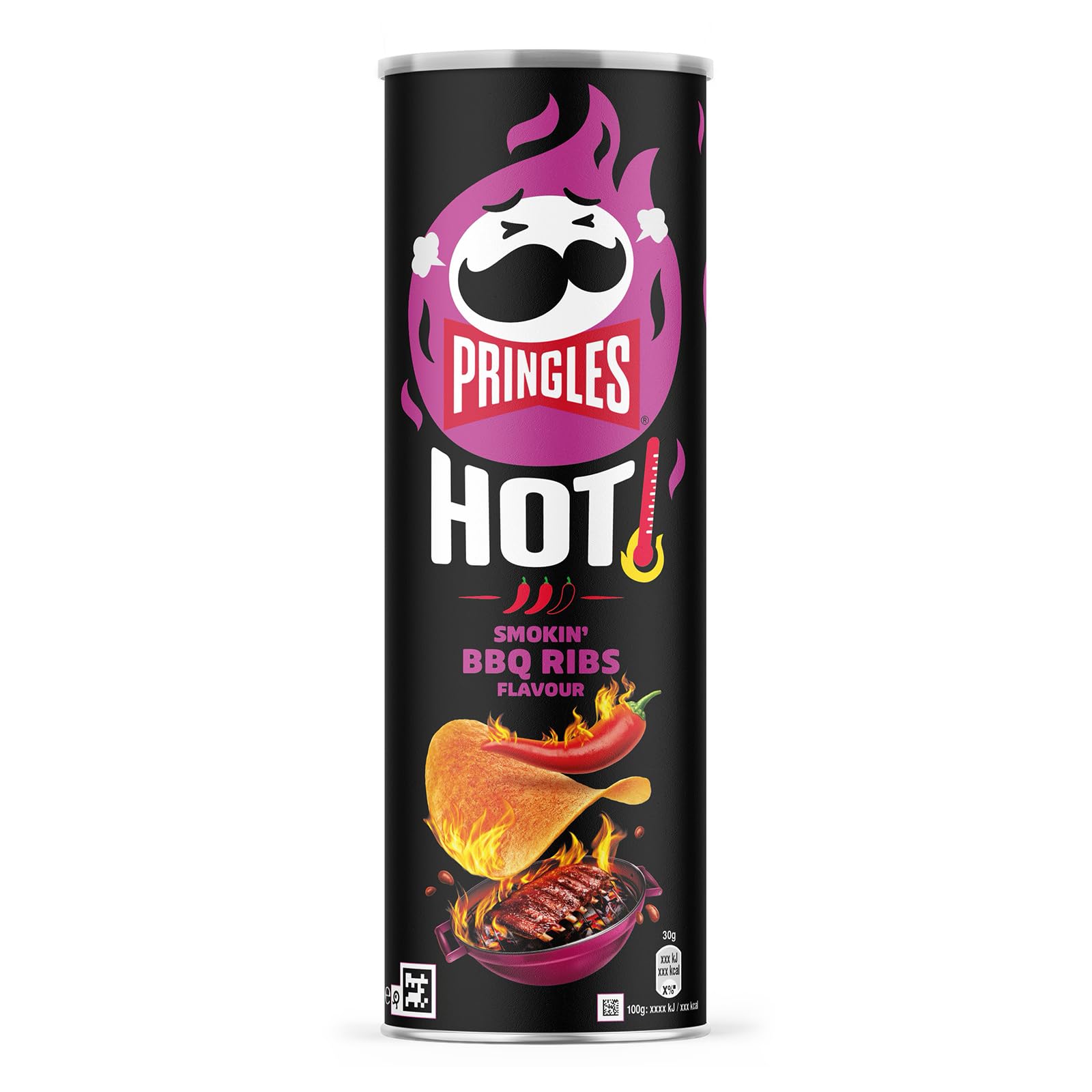 Pringles Hot Smokin BBQ Ribs Flavour Crisps | 160g Tube 1