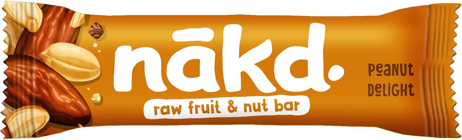 Nakd Peanut Delight Natural Fruit & Nut Bars - Vegan, Gluten-Free, No Added Sugar