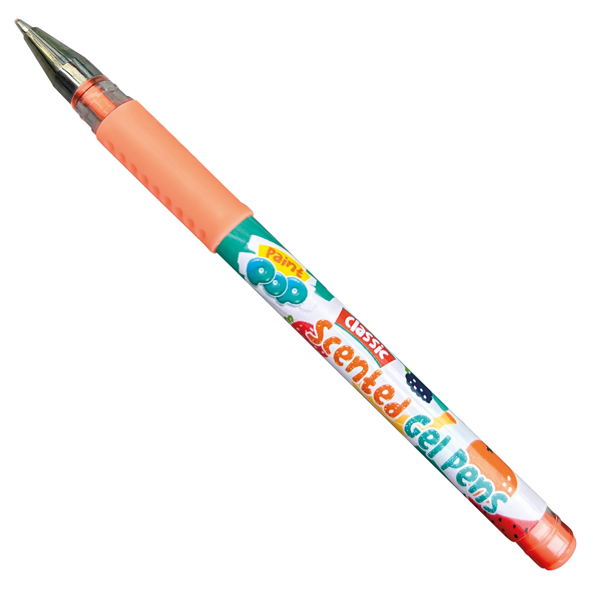 Paint Pop Fruity Scents Gel Pens - 24 Colour Set | Glitter, Metallic & Classic Ink | Kid Safe