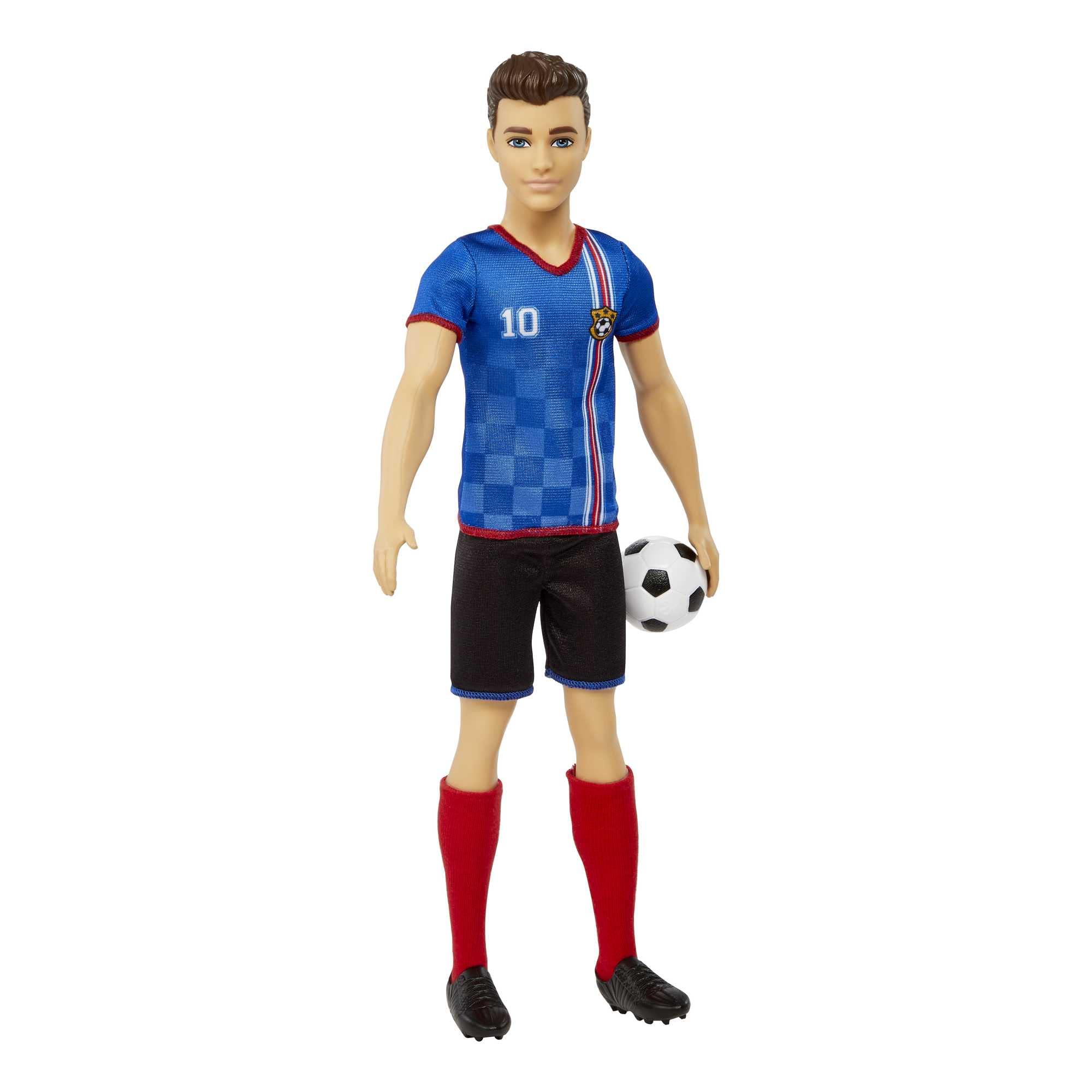 Barbie Ken Soccer Player Fashion Doll - #10 Uniform, Cleats & Ball, Ages 3+