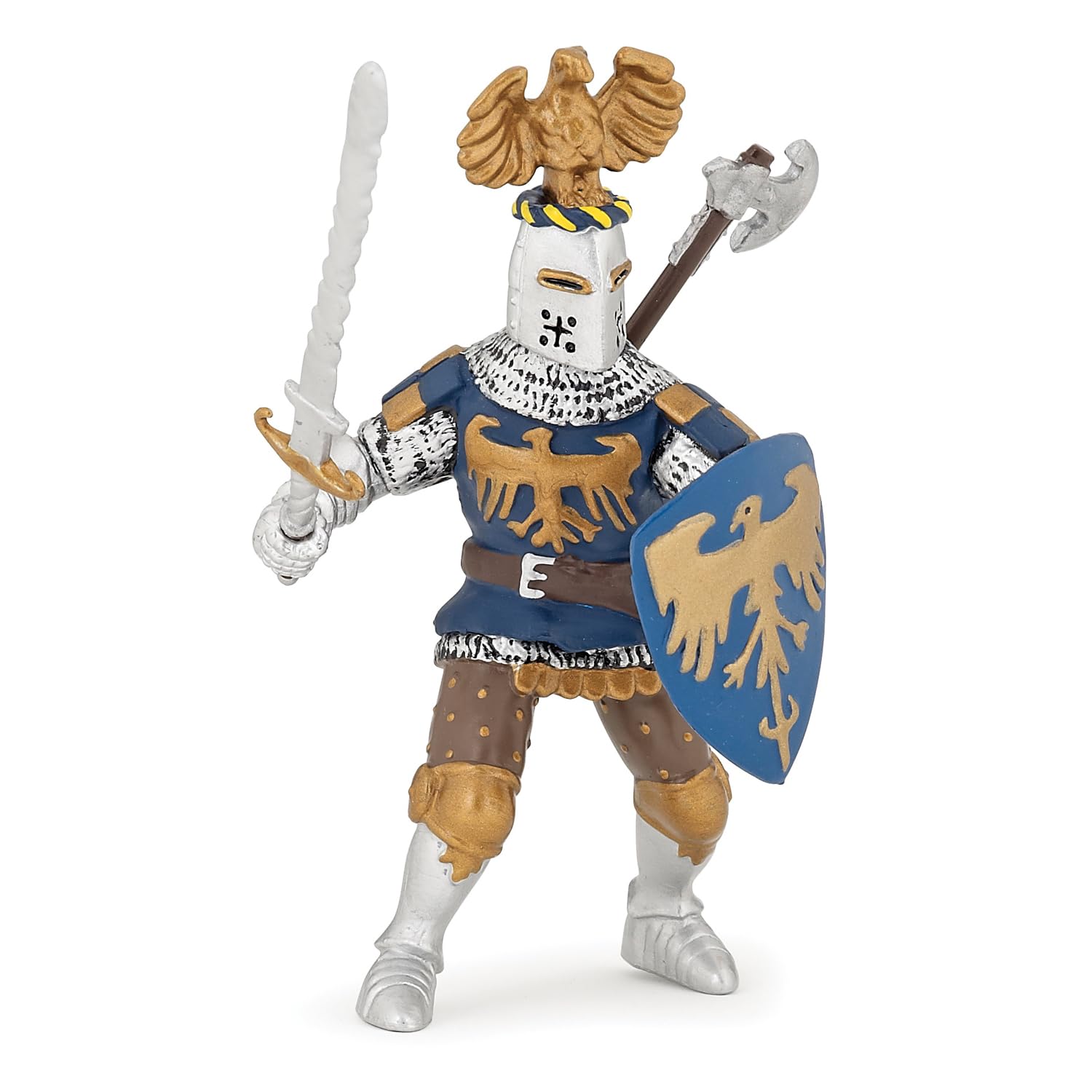 Papo MEDIEVAL-FANTASY Figurine 39362 Crested Blue Knight, Multicolour