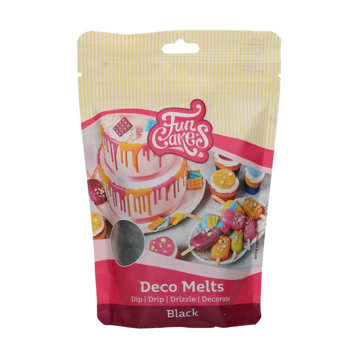 FunCakes Deco Melts Black - Baking Decoration Melts, AZO Free, 250g