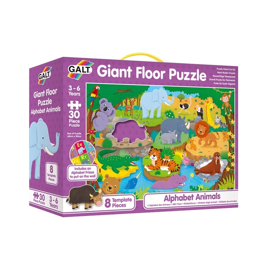 Galt Giant Floor Puzzle - Alphabet Animals Educational Puzzle for Kids Ages 3-6