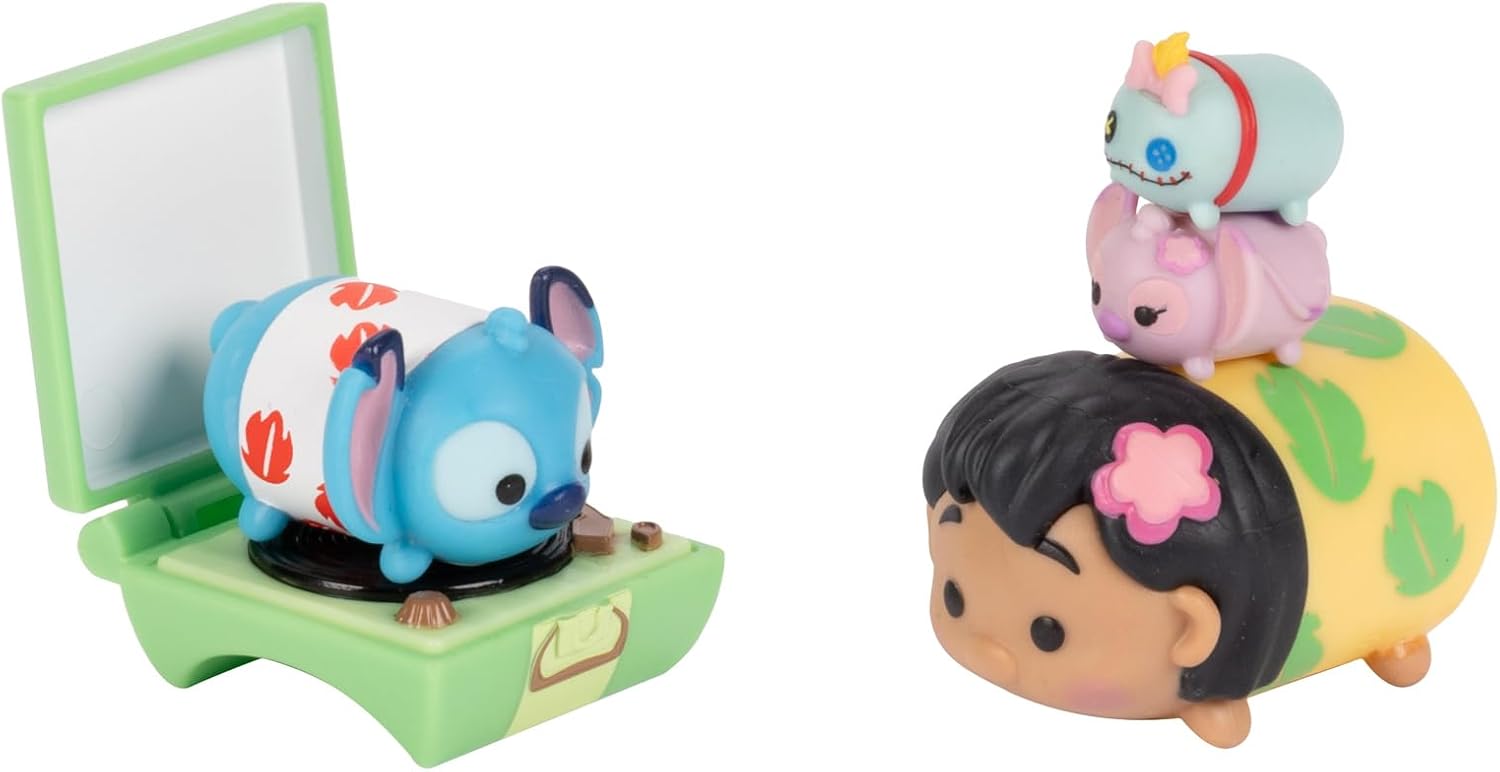 Disney Tsum Tsum Lilo & Stitch Story Moment Set - 4 Figures with Accessory in Window Box 6