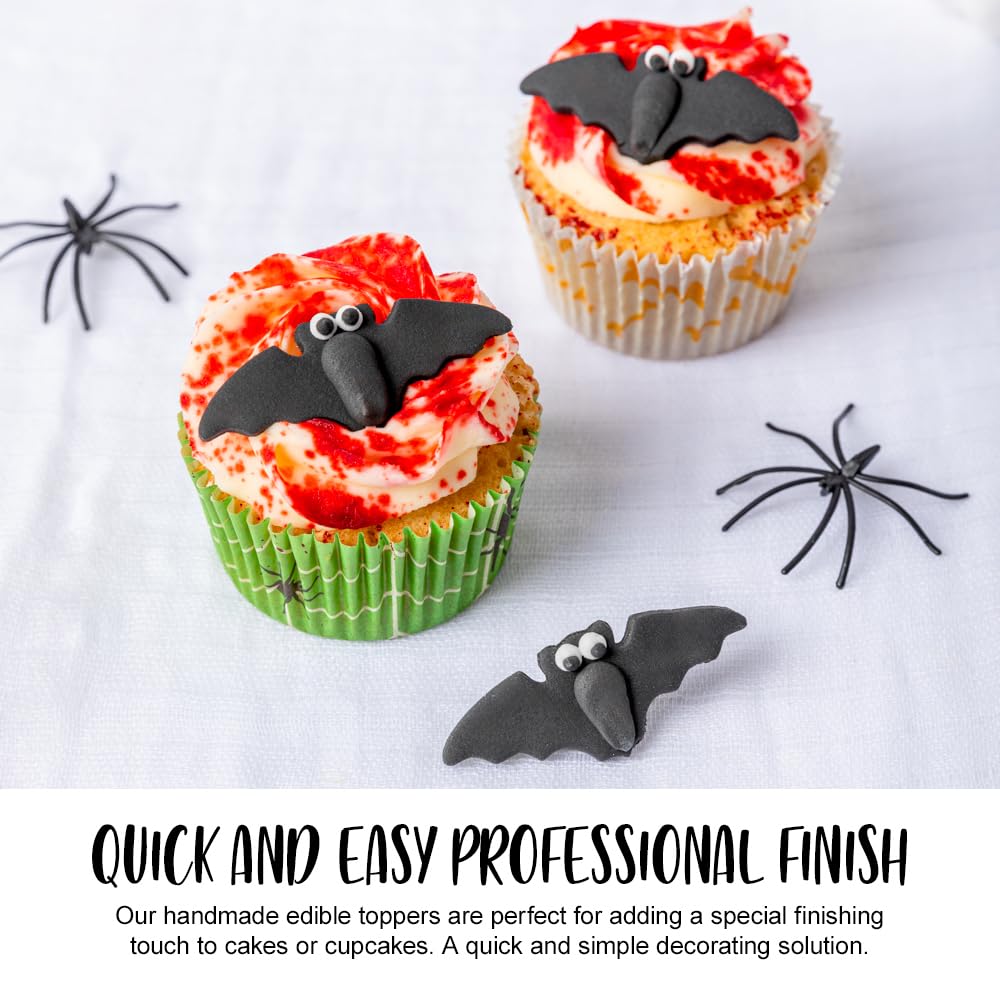 Anniversary House - 6pcs Halloween Vampire Bats Edible Cake Toppers 4