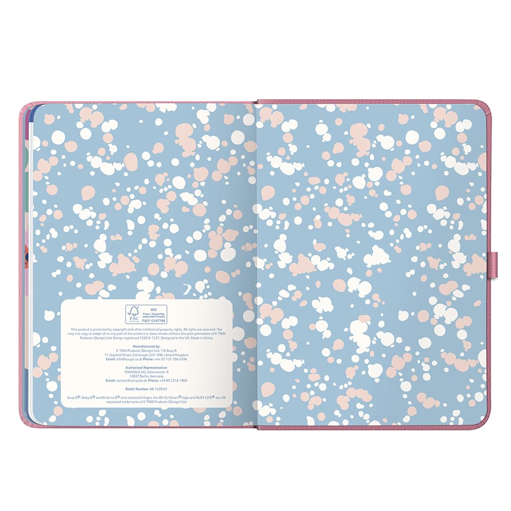 Busy B A5 Weekly Planner - Mid-Year Academic Diary Aug '26 - Aug '27 | Pink Vegan Leather 2