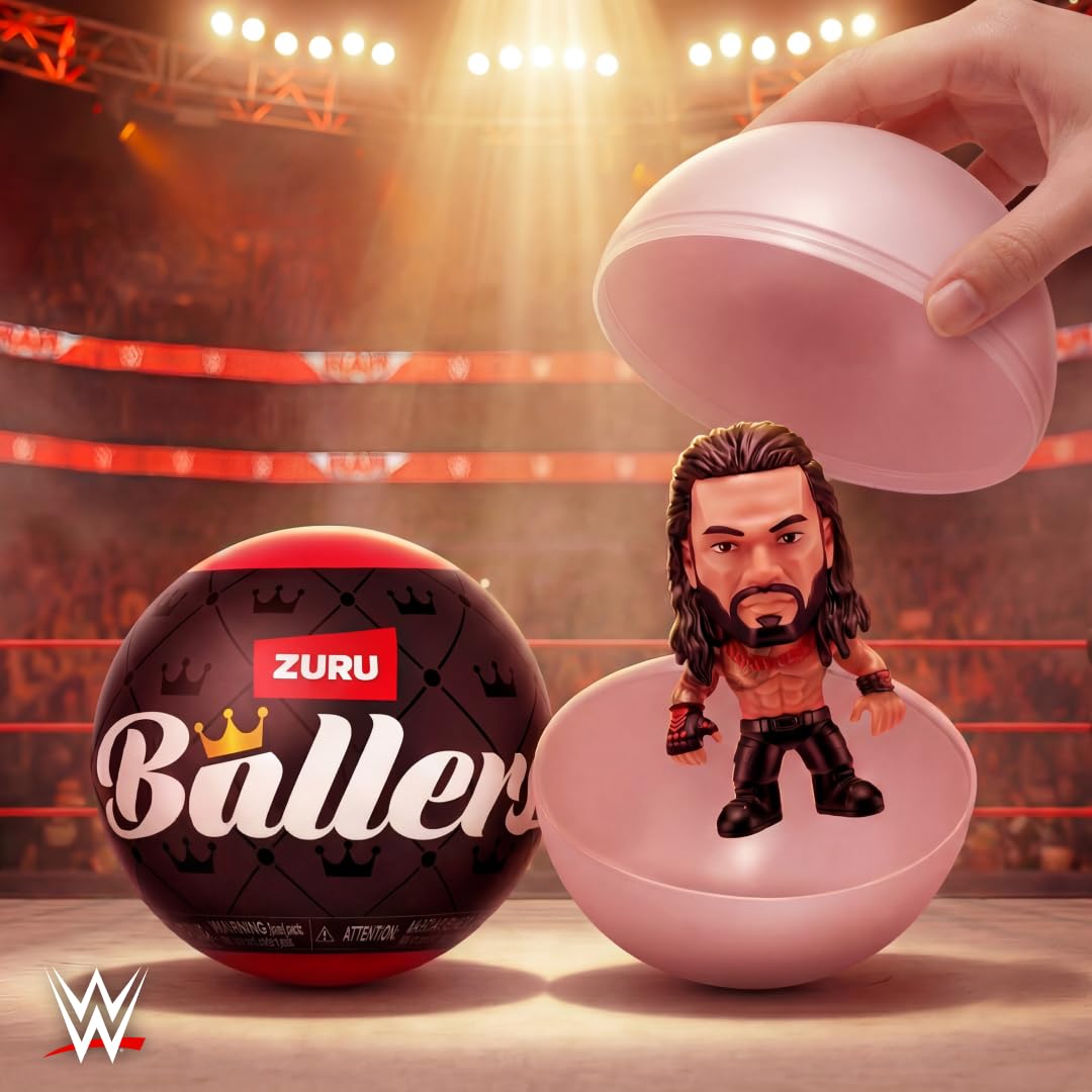 ZURU BALLERS WWE Series 1 Action Figure Playset - 2 Pack | Collectible Wrestlers | Ages 3+
