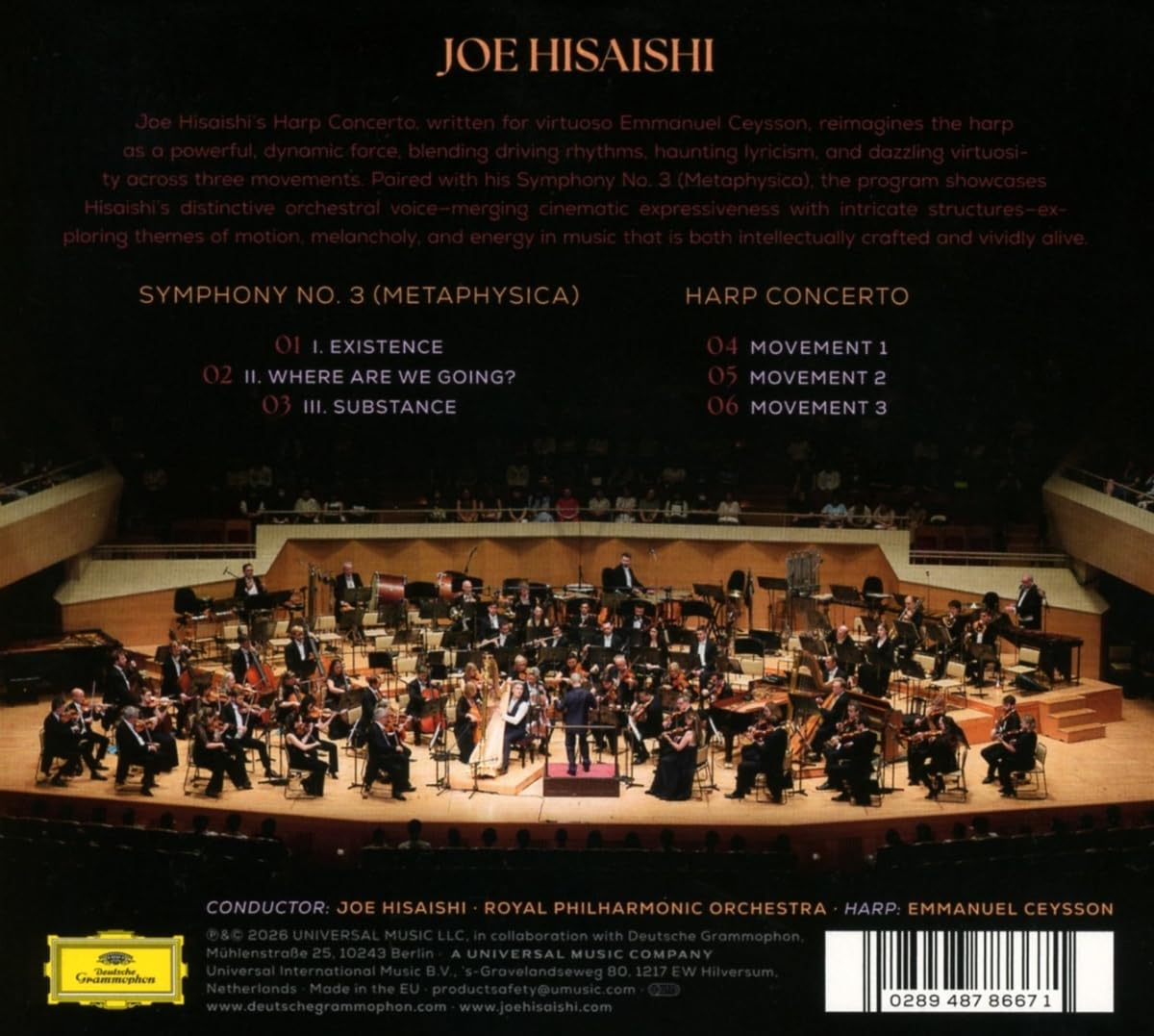Joe Hisaishi - Symphony No.3 (Metaphysica) & Harp Concerto [CD] 2