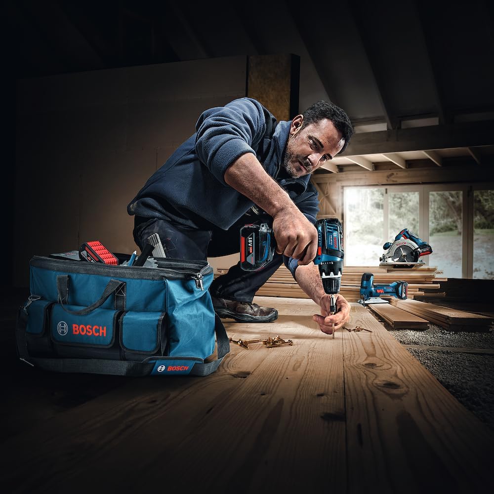 Bosch 1600A003BK LBAGPlus Large Heavy Duty Tool Bag - Navy Blue 15