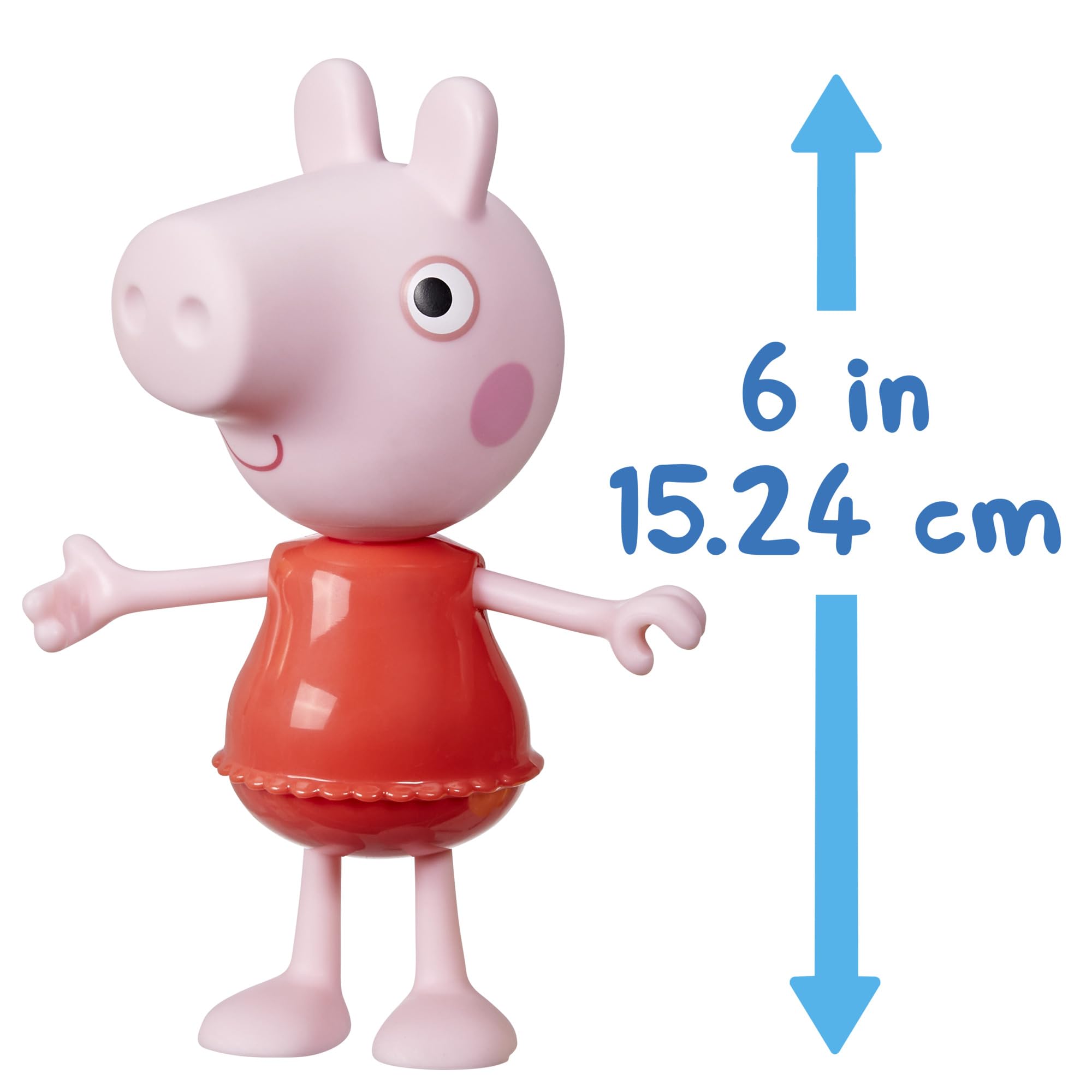 Peppa Pig Dress-Up Figure - 15 cm Doll with 6 Rain & Snow Accessories | Ages 3+ 9