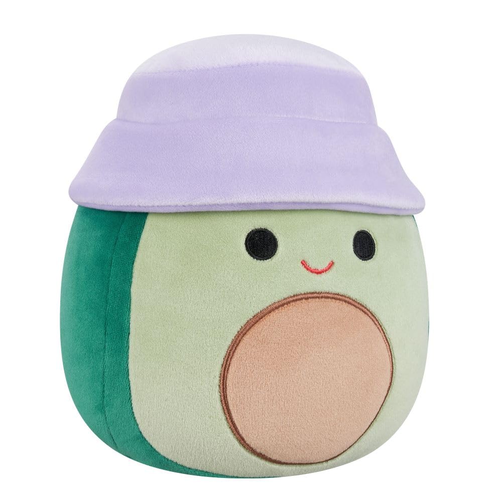 Squishmallows Austin, das grüne Avocado-Plüschtier, 19 cm, mit Fischerhut 5