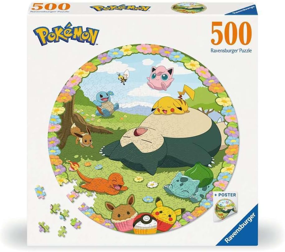Ravensburger Pokemon 500-Piece Jigsaw Puzzle Featuring Pikachu - Ages 10+