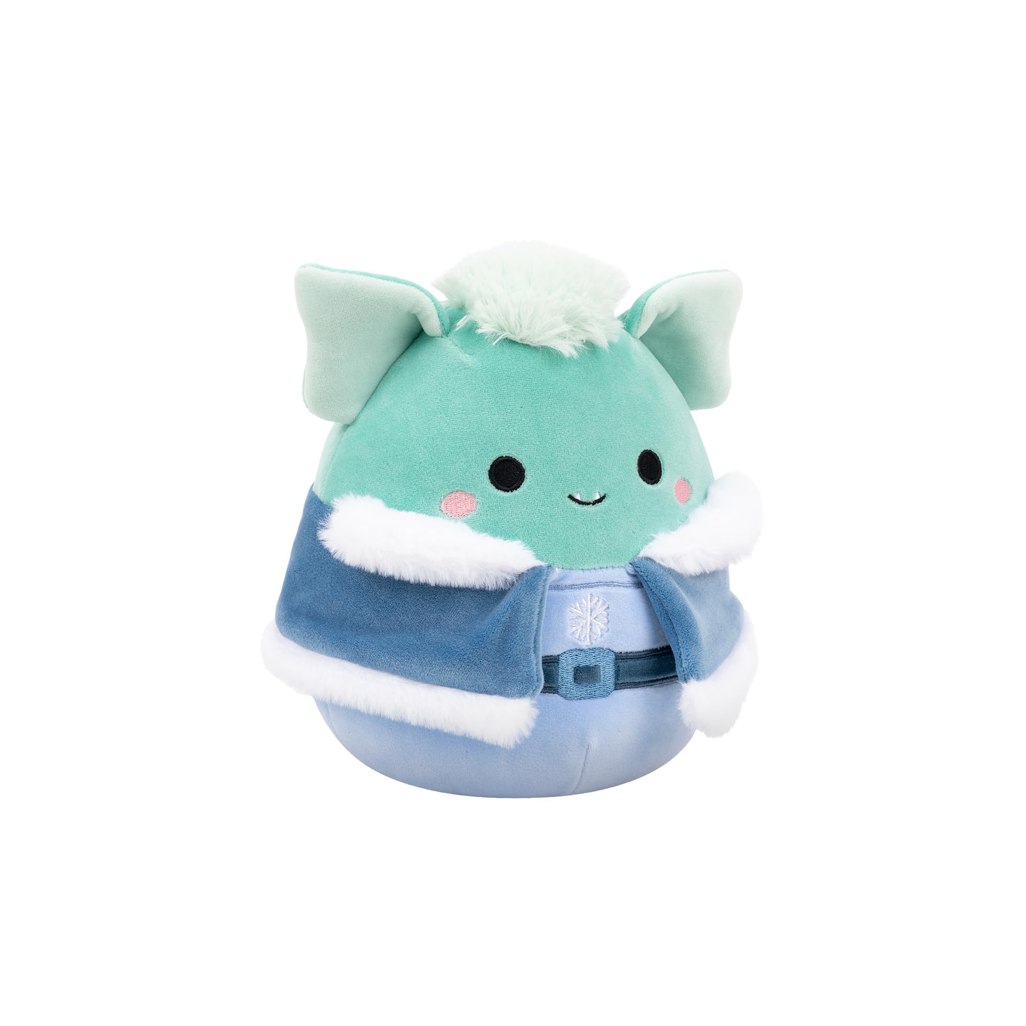 Squishmallows 7.5-Inch Troye the Teal Troll in Winter Outfit Plush - Ages 3+ 4
