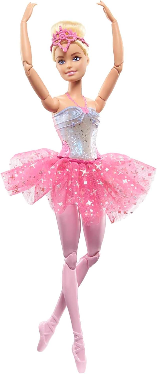 Barbie Magical Ballerina Doll - Light-Up Feature, Blonde Hair, Tiara, Pink Tutu - 3 Years and Up