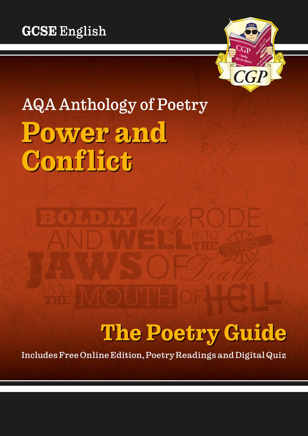 CGP New GCSE English AQA Poetry Guide - Power & Conflict Anthology | Online Edition, Audio & Quizzes
