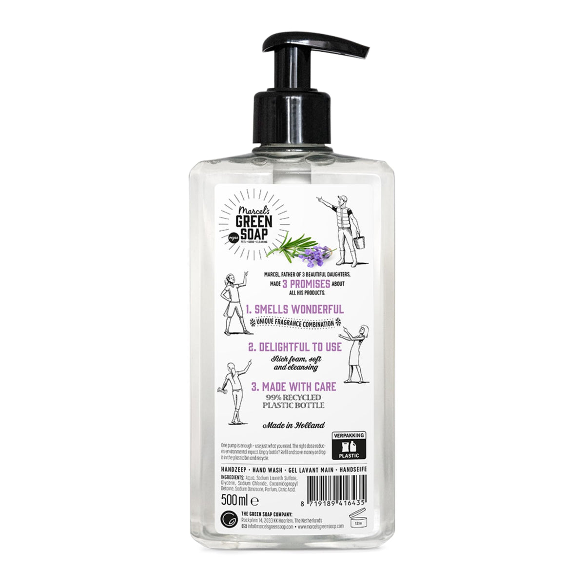 Marcel's Green Soap Hand Soap Lavender & Rosemary - 500 ml
