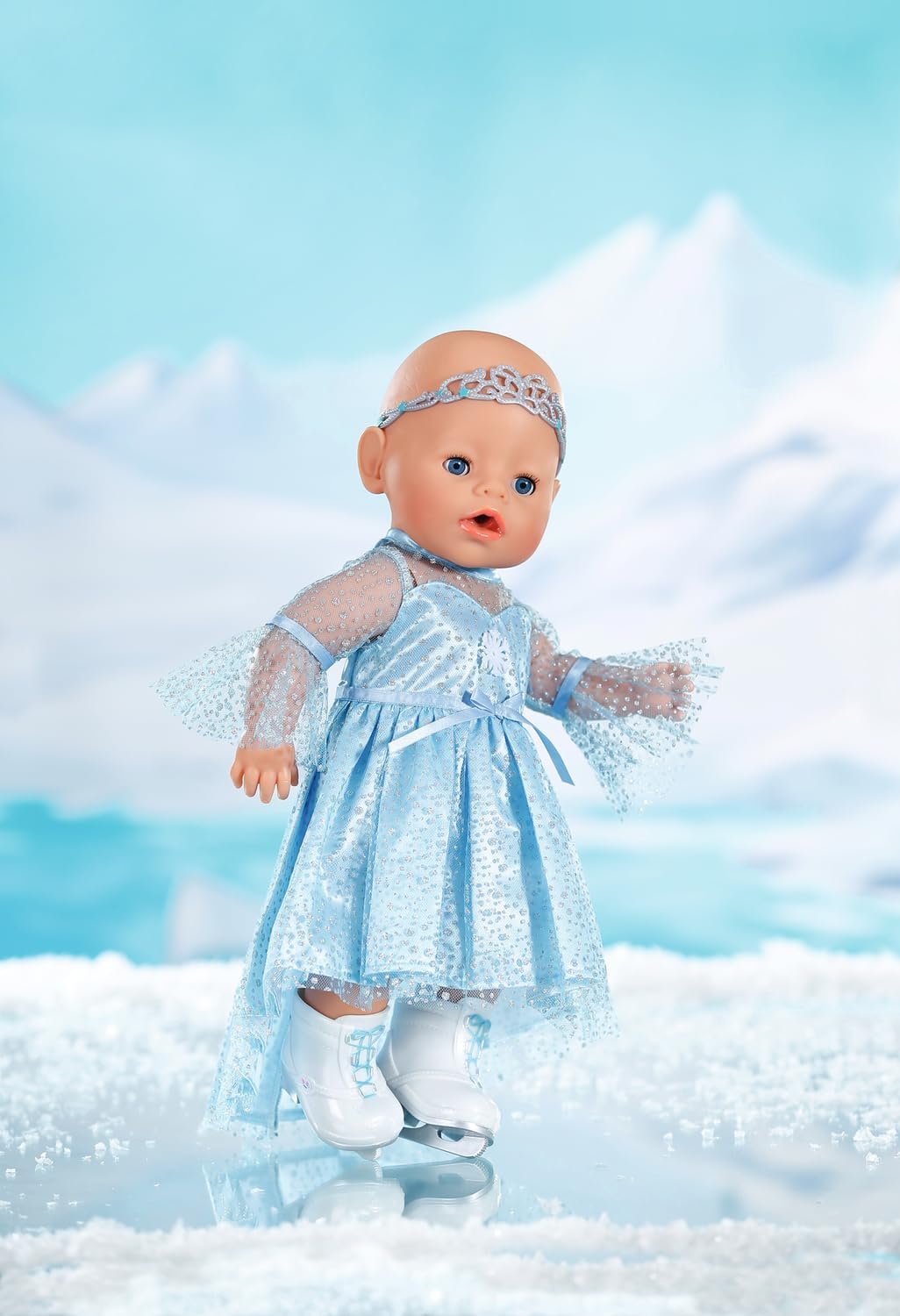 BABY born Princess on Ice 836095 - Princess Dress with Ice Skates & Tiara for Dolls 5