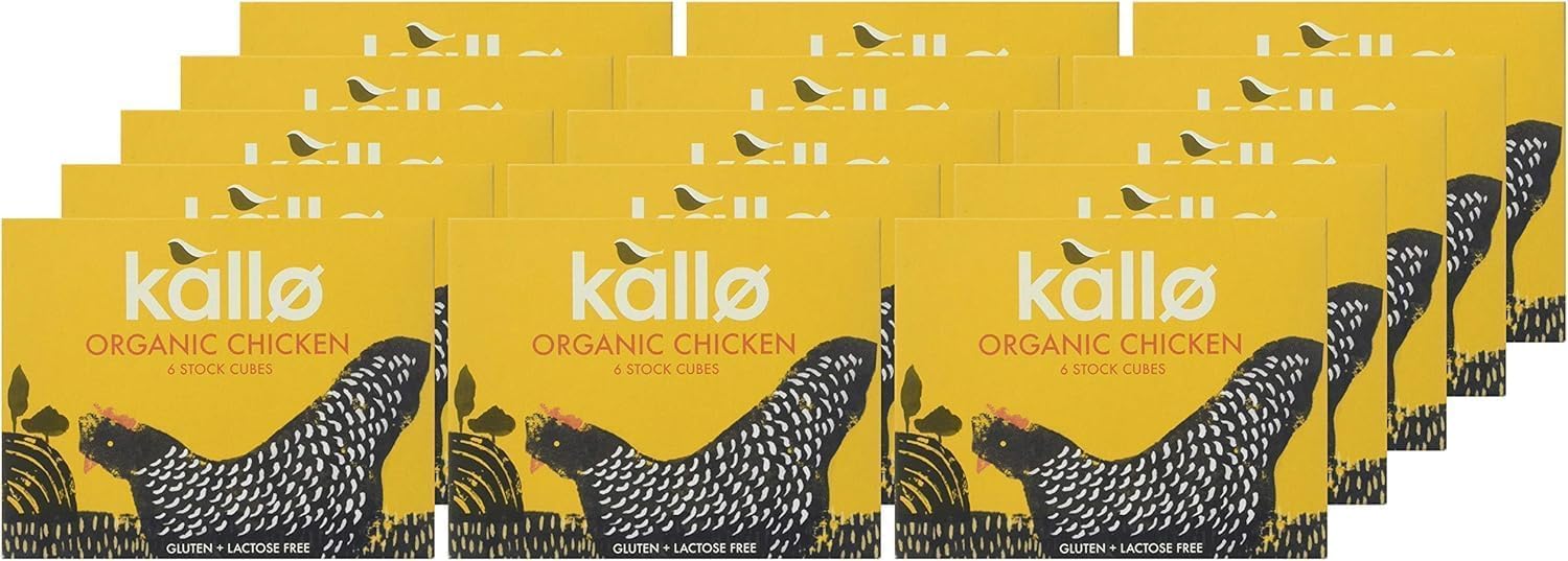 Kallo Organic Chicken Stock Cubes, Gluten Free & Lactose Free, No Artificial Additives, 90 Cubes (15 x 6) 4
